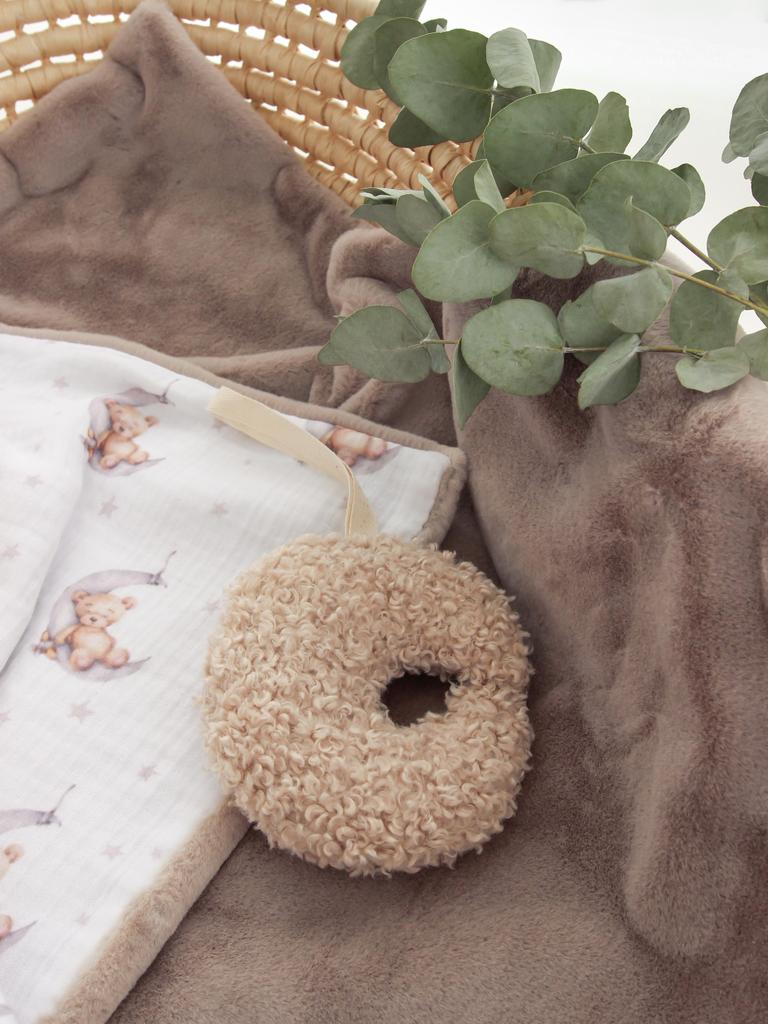 Muslin Baby Blanket with Eco Fur
