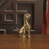 Brass Small Statue Desktop Ornament Chinese Mythical Beast Figurines Retro Home Feng Shui Decorations Crafts