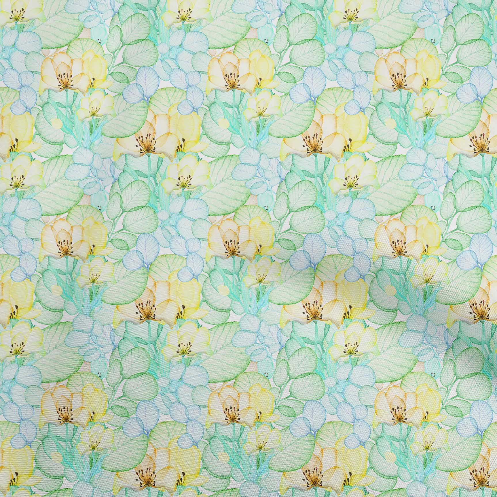 

OneOone Cotton Flex Lime Green Fabric Листя та конюшина Швейні проекти Ремісничі проекти Друк на тканині 40 дюймів 42 Inch Wide - Viscose Chiffon жовтий