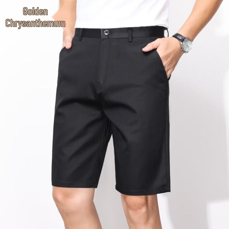 Men s Tencel Blend Straight Fit Casual Shorts 38