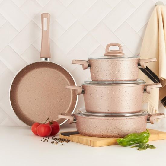 

Набор посуды Karaca Biogranit Pink из 7 предметов