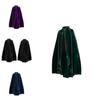 Halloween Cloak Cosplay Costume With Faux Suede Fabric And Hood For Themed Events
