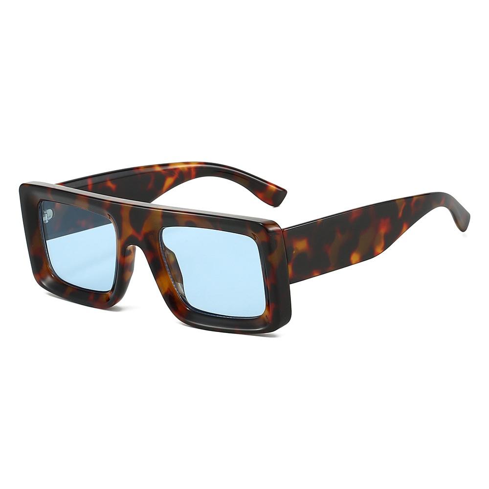 New Retro Tortoise Shell Square Women Sunglasses  Personality Brand Design Men Versatile Casual Glasses Uv400