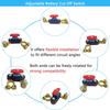 Battery Disconnect Switch 12V Heavy Duty, Adjustable Rotating Battery Cut Off Switch, Pure Copper Battery Kill Switch, 12V-48V Top Post Shut Off On