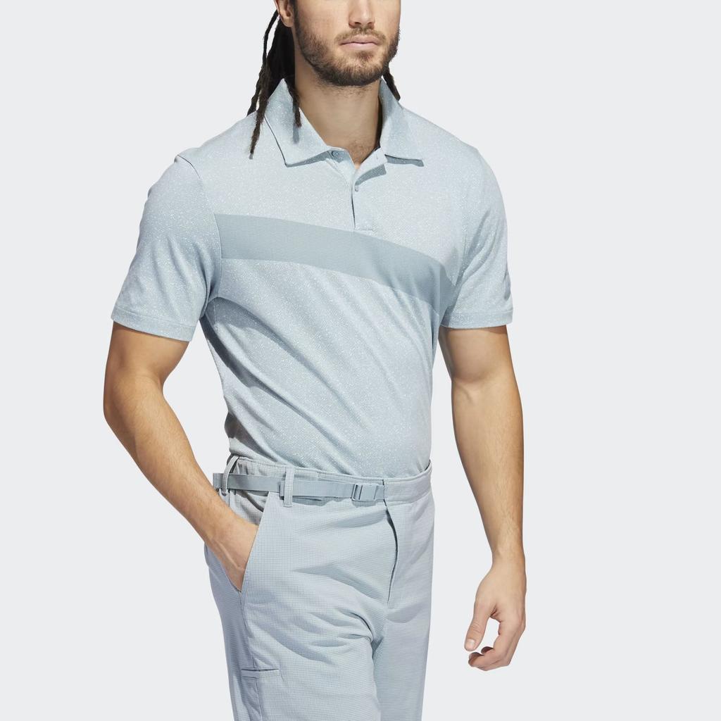 Adidas Adicross Golf Solid Color Casual Polo Shirt Men Polo Shirts Light-Blue HA0592