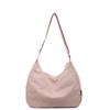 Nylon Single Shoulder Bag Large Capacity With Zipper Closure For Daily Use
