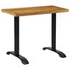 VidaXL Pieds de table de bistro 2 pcs Noir 61 x 8 x 72 cm Fonte