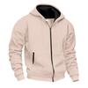 Herren Herbst- und Winter Warme und Plüschige Funktionelle Ins Kapuzen-Reißverschluss Freizeitjacke