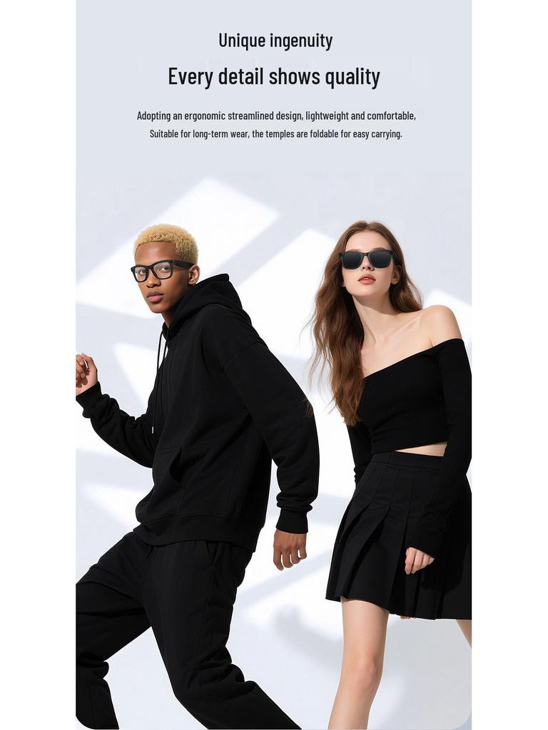 KI Smart 800W HD Video Bluetooth Brille: Kamera, Erkennung, Übersetzung & Musik