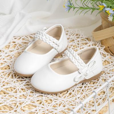 White Kids   Shoes PU Leather  Flats Shoes
