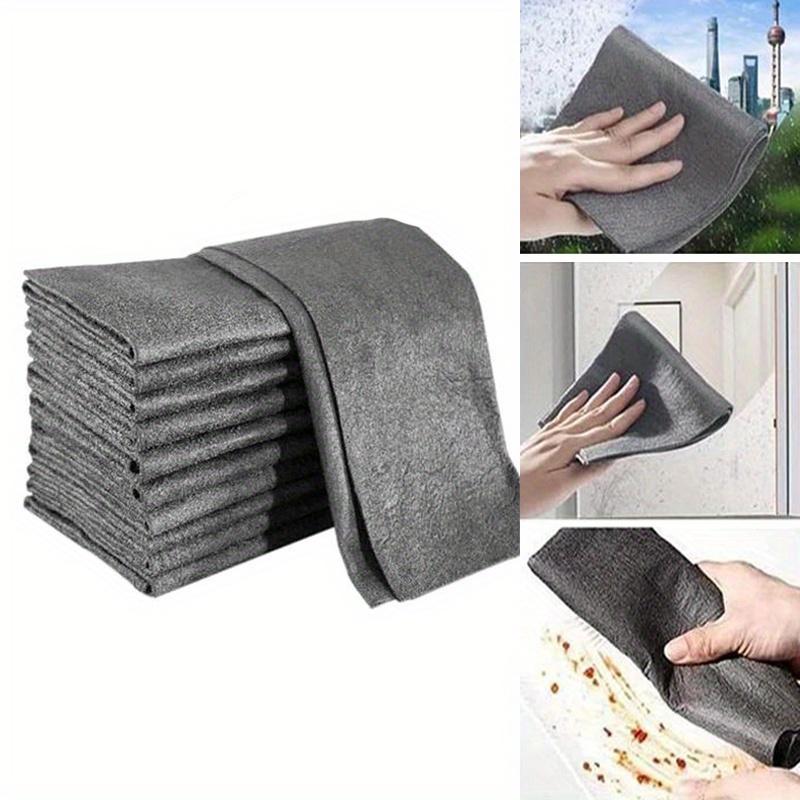 10 Stück Magisches Glaswischtuch Streifenfrei Dickes Magisches Reinigungstuch Wiederverwendbare Mikrofaser-Tücher für Fenster Glas Handtuch Küche