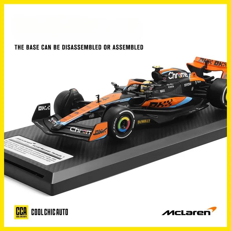 Diecast 1/24 Scale McLaren F1 MCL60 2023 Racing Car Alloy Model Collection Metal Toy Vehicle Birthday Gift for Children Boy Home Decor