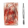 Anti Picking Silicone Pad Skin Fidget Toy with Tweezers, Hair Plucking for Portable Stress Reliever Trichotillomania, Anxiety Relief Picky Adults