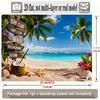 2D Surf Club Beach Backdrop - Summer Vacation Party Photo Booth Background