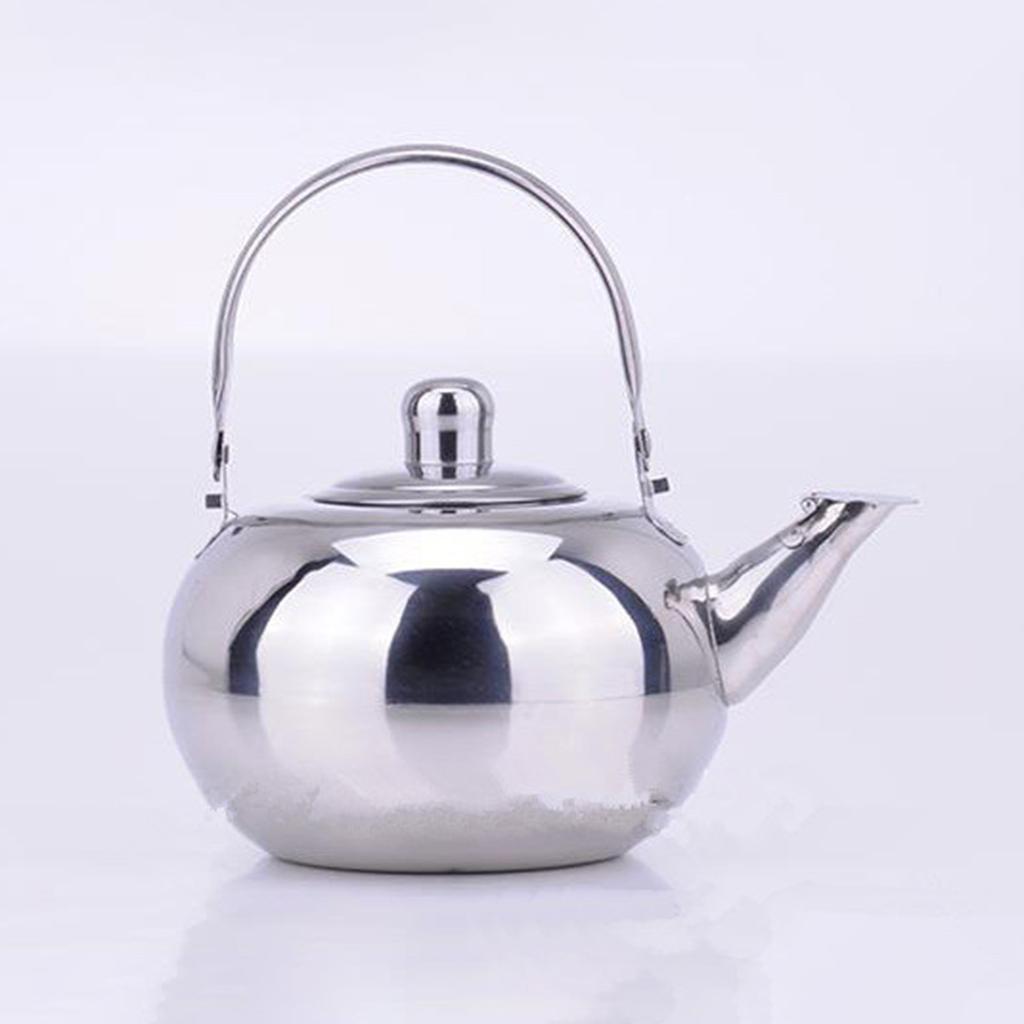 Coffee Tea Pot Water Kettle Stainless Steel Teapot with Infuser Short Spout Pour Over Coffee Kettle for Home Kitchen