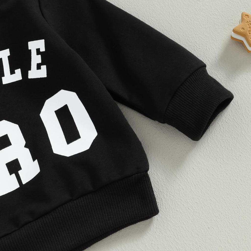 Baby Boys Pants Set 3M 6M 12M 18M Long Sleeve Crew Neck Letters Print Sweatshirt with Elastic Waist Sweatpants Infant Clothes