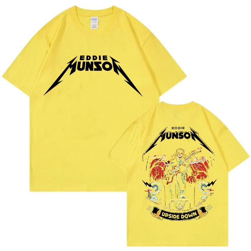 Rock Punk Eddie Munson Grafická trička The Demogorgon Kanibalská květina Monstrum Tričko Muži Ženy Fleecová Bavlna Nadměrná trička