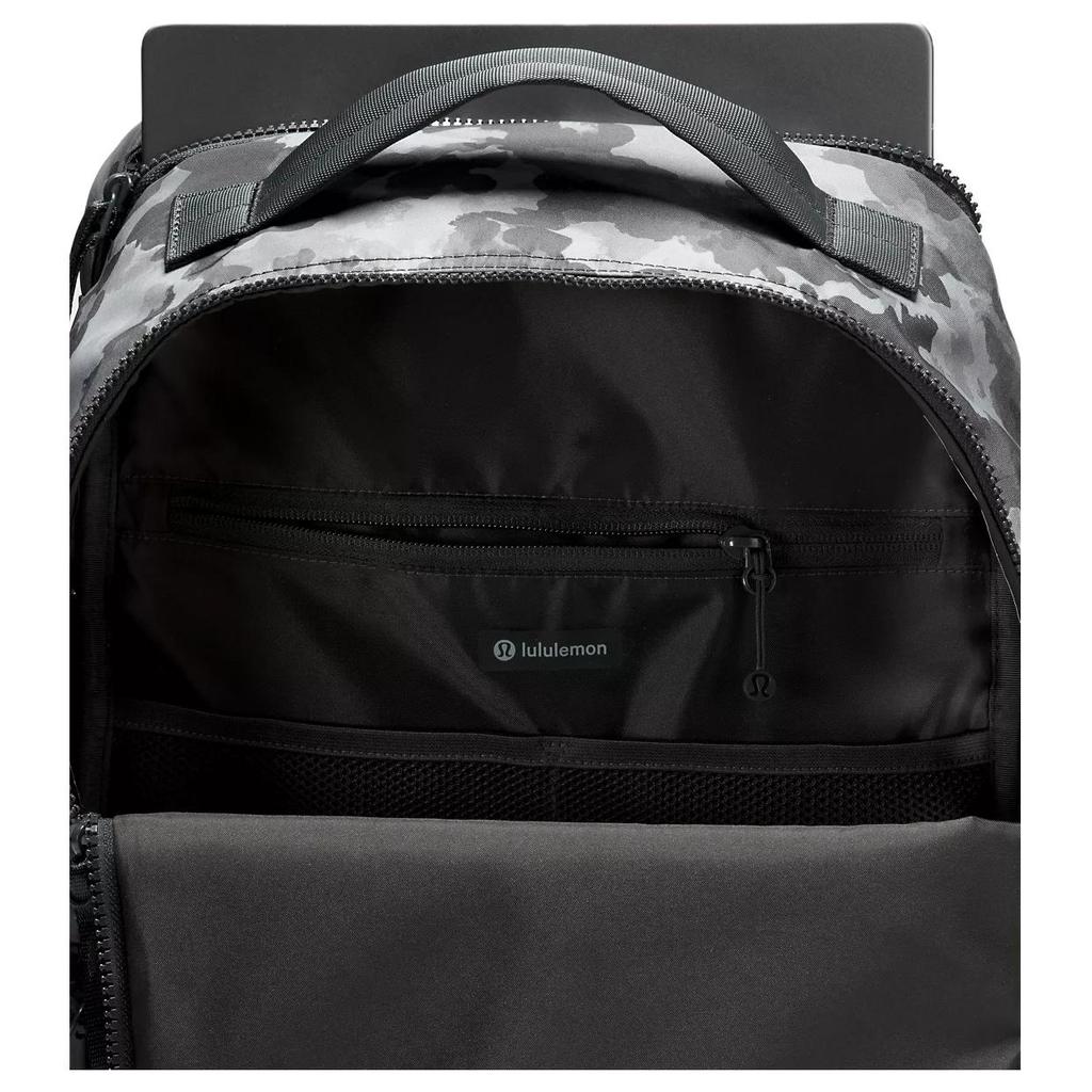 Lululemon 22L New Crew Fashion Versatile Portable Polyester Backpack Unisex Backpack Camouflage-Gray LU9CGKS