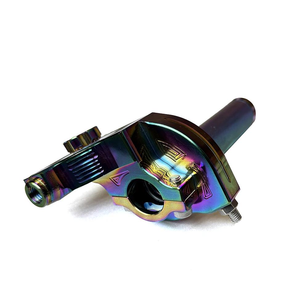 For ATV Quad Bike Motocross Moped Scooter Bike CNC Aluminum Parts 7/8" 22mm Universal Motorcycle Accelerator Throttle Twist Grip,Colorful.