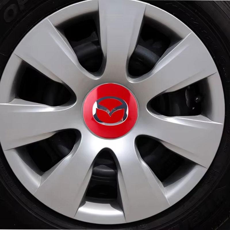 4 Stück/Set Auto Radnabenkappen Aufkleber für Mazda 2 3 5 6 Axela Atenza Speed 6 CX-3 CX-4 CX 5 CX-7 CX-8 CX-9 Demio MPS Miata