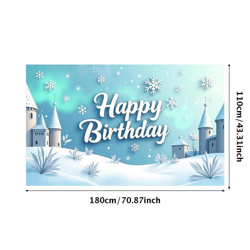 

Event Photography Backdrop Material Birthday Backdrop Snowflake Theme Backdrop Colorful Party Wall Decor For Outdoor Indoor
