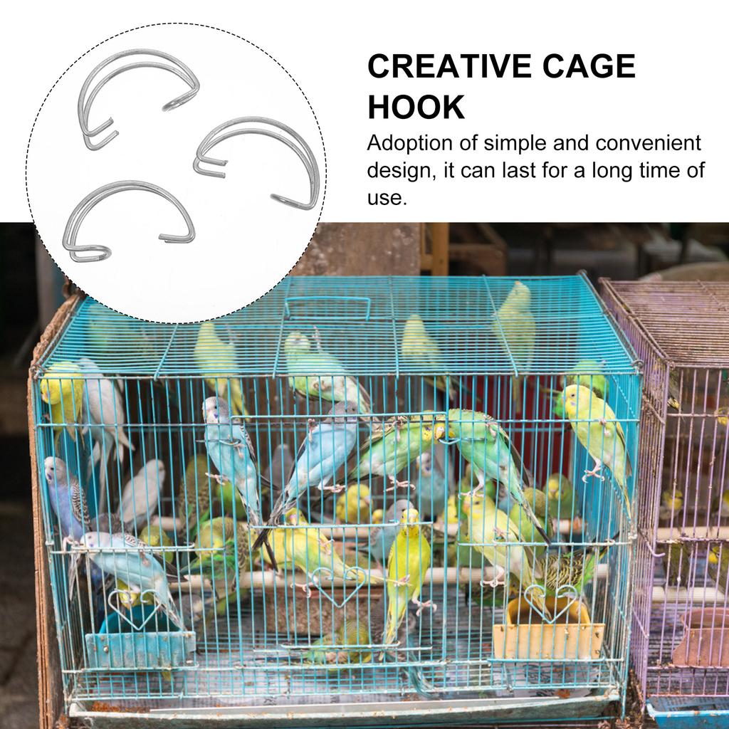 40pcs Chicken Cage Door Hooks Detachable Breeding Supplies Bird Cages Wire Hooks Stylish Creative Home Storage Tools