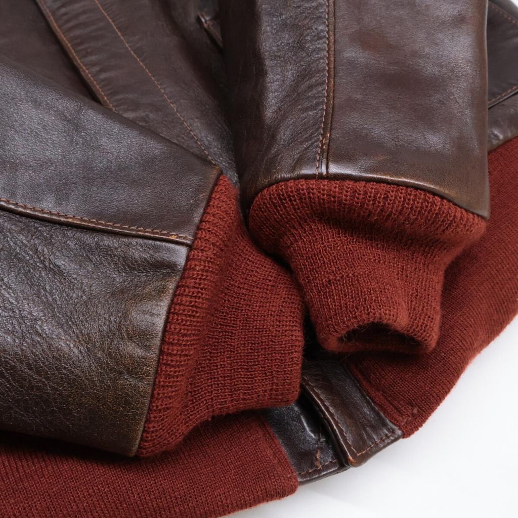 THE FEW AMERICAN BEAUTY A-2 Lærflyjakke Jakke 40 BrunBrukt