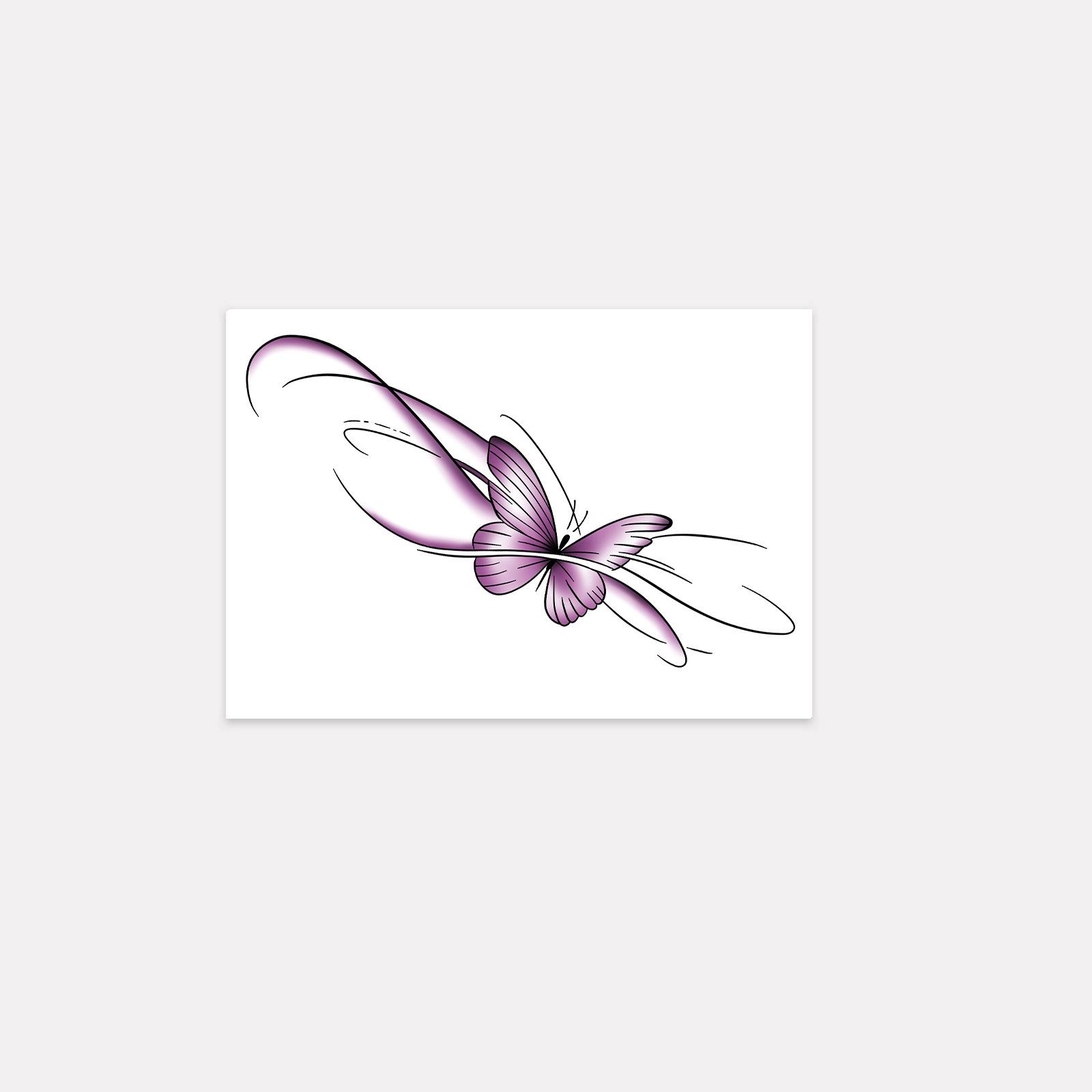Advanced Sense Of Simplicity, Small Freshness And Beauty, Romantic Butterfly Flying Collarbone Tattoo Sticker 10*7CM