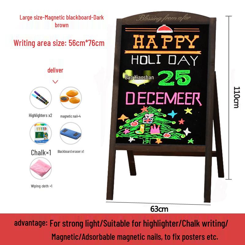 Small Luminous Blackboard Display Stand for Shop Advertising and Handwritten Signage