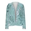 Women's Loose Casual Vintage Floral Print Long Sleeve Top Cardigan