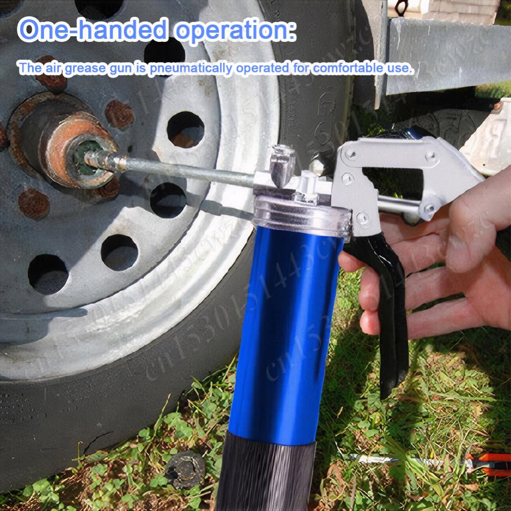 400CC Grease Gun 6000PSI Air Operated Grease Gun Flexible Hose Heavy Duty Air Compressor Grease Gun Pneumatic Grease Gun Tool