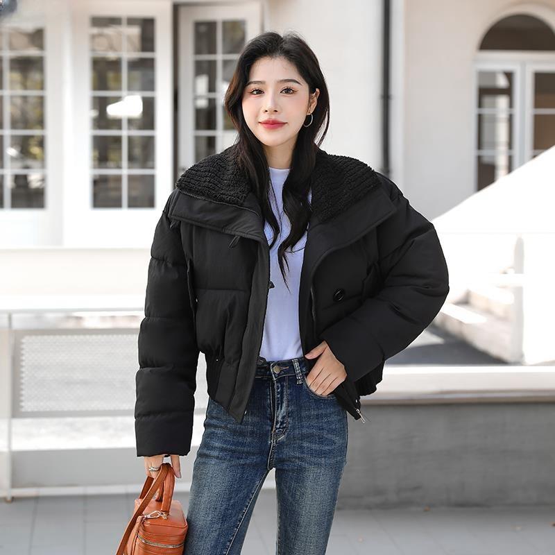 New Down Jacket for Women Winter Short Korean Style Thickened Cotton Jacket for Small People