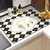Super Absorbent Tableware Dish Drying Mats Desk Drain Pad Heat Resistant Counter Top Mat Non-slip Draining Placemat Kitchen