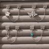 Shiny Zircon Star Bow Knot Butterfly Tassel Chain Italian Charm Links Fit 9mm Stainless Steel Bracelet Women DIY Making Gifts