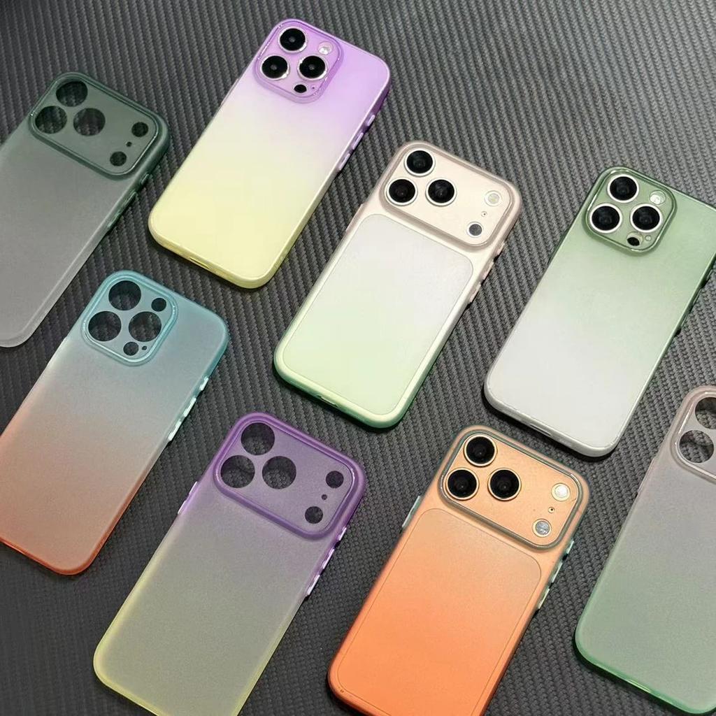 Summer Gradual Change Ultra-thin Matte for Apple 17Promax Mobile Phone Case iPhone16/15/14 All-inclusive 13 Soft