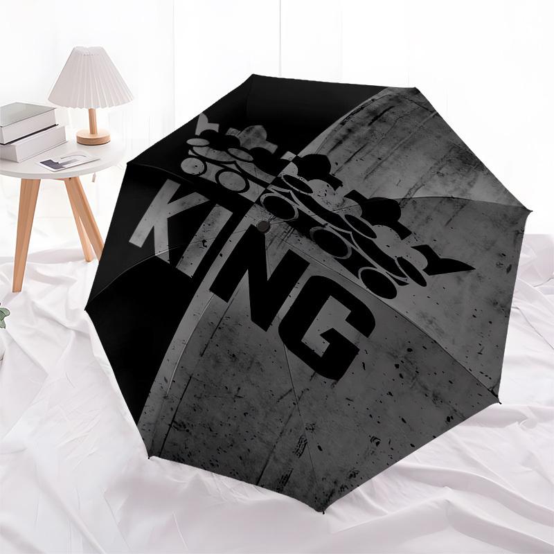 1pc Crown King Emblem Umbrella with Plastic Handle,Suitable for All Seasons UmbrellaPT496