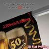 Set Of 2 Flat Printing Curtains Without Rod Chic Curtain Versatile Fabric Decorations Use Made Polyester