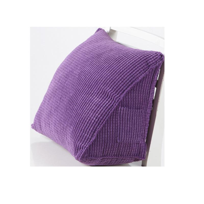 

Вельветовая подушка для поддержки поясницы: Треугольная подушка для офиса, автомобильного сиденья, дивана Small pillowcase only, no core фиолетовый