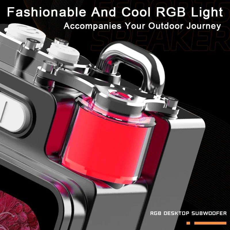 Touch Display RGB Bluetooth Speaker Stereo Surround Speaker Display With RGB Outdoor Subwoofer Desktop Screen LED