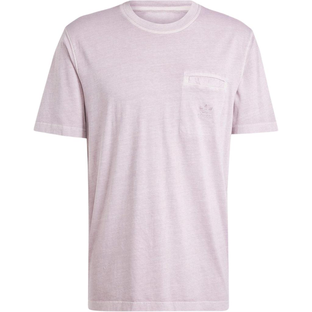 adidas T-shirt de poche teint Trefoil Essentials Pré-aimé Figue Homme Streetwear IS1762