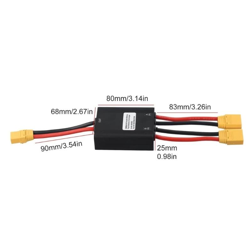 Double Battery Discharge Module 40 to 100V 120A Aluminum Converter for Electric Bike Battery Upgrades XT90 Interface