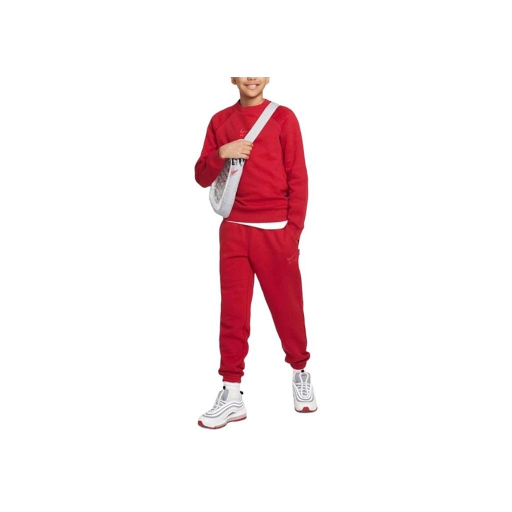 Nike Knit Sports Pants Air Fashionable And Versatile Kids Bottoms Red FD3216-687