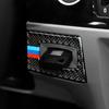 Car Key Engine Start Stop Push Start Button Frame Trim Cover Carbon Fiber Sticker Decal Fits for BMW E90 E92 E93 2006 2007 2008 2009 2010 2011 2012
