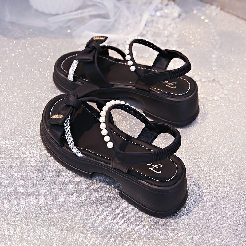 Casual fairy platform sandals female summer fashion with skirt explosion thin Roman beach shoes