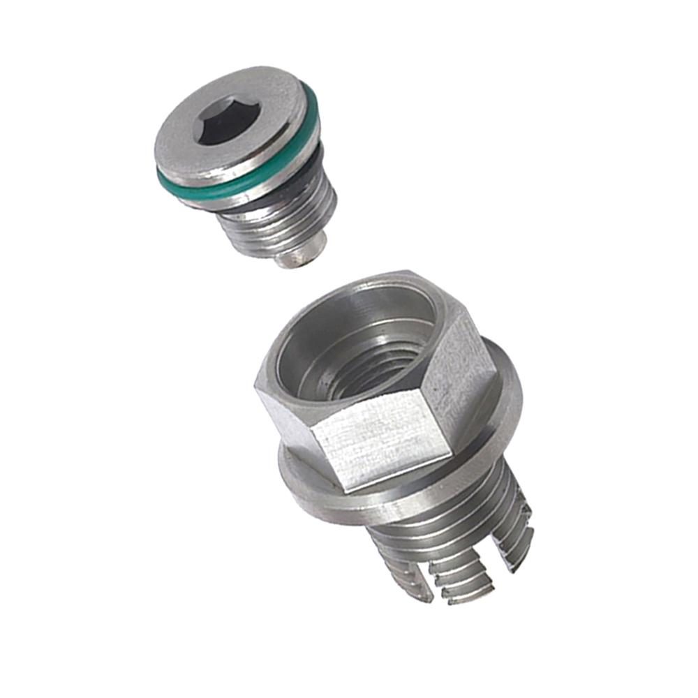 M14x1.5 Stainless Steel Self-Tapping Oil Pan Thread Repair Kit with Magnetic Oversized Drain Plug O Ring Car Oil Pan Oil Drain Plugs 3