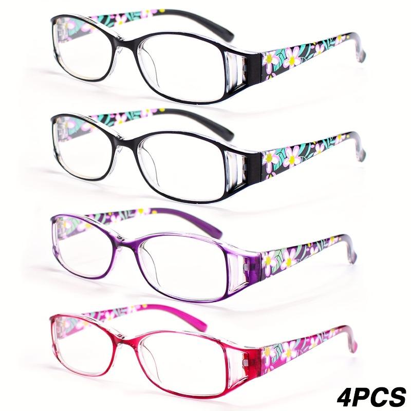 4pcs for Women s Elegant Reading Glasses Lightweight and Versatile Reading Glasses for Women s Outdoor Travel +400