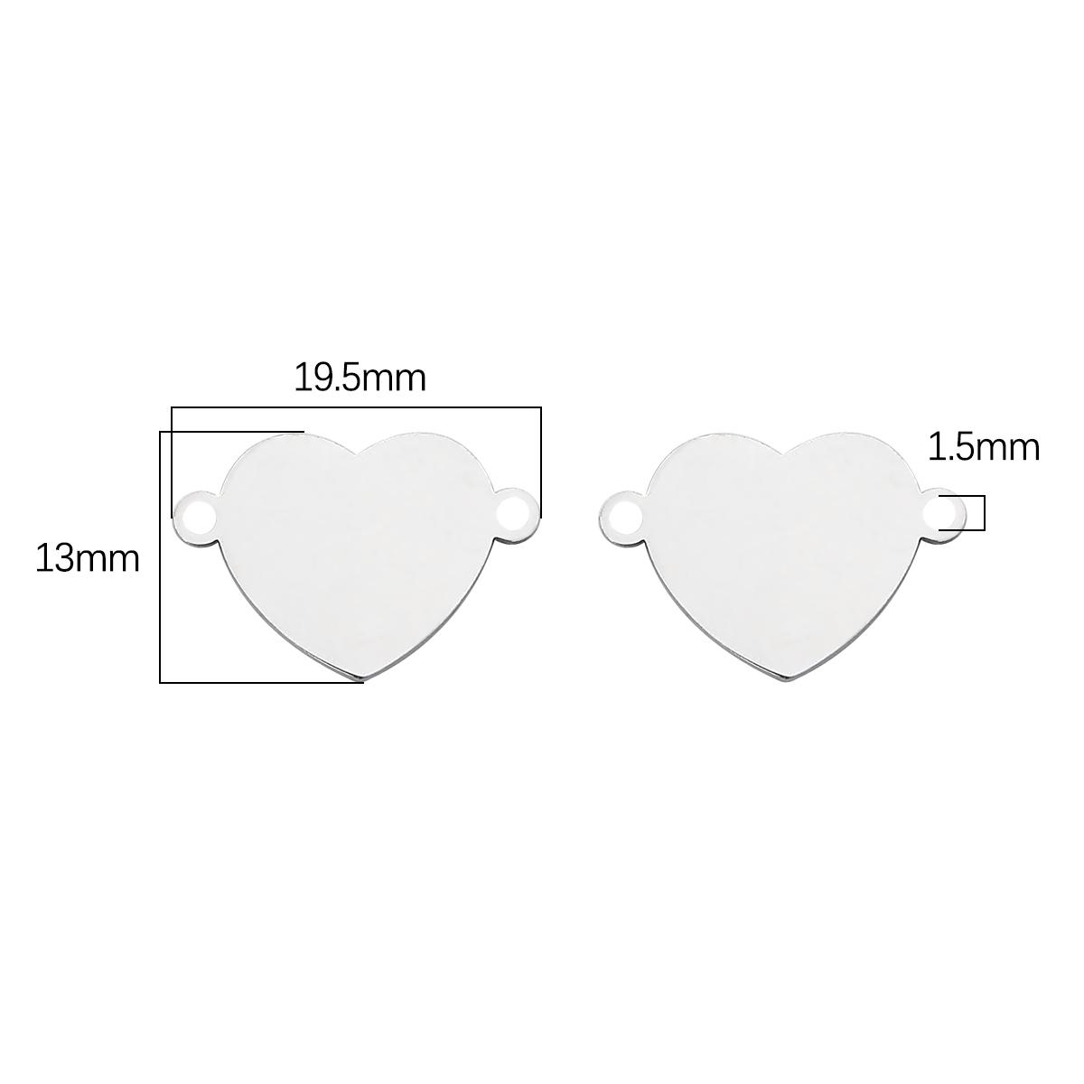 

4 шт./пакет, высокое качество, гладкая полировка, нержавеющая сталь 304, подвески в виде сердца, бабочки, цветов, подвески для ожерелья на заказ, браслет, изготовление ювелирных изделий своими руками 19.5x13mm 4pcs