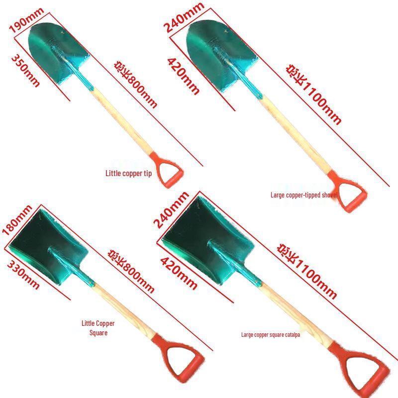 Explosionsgeschütztes Kupfer-Aluminium Feuerlöscheimer & Schaufel Set - Antistatisch, Spitze & Quadratische Köpfe, Ideal für Tankstellen