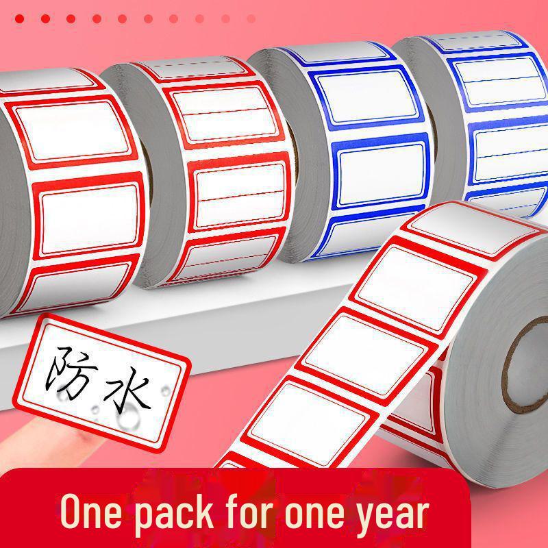 Samoprzylepne naklejki z ręcznie napisanymi cenami do biura i sklepu