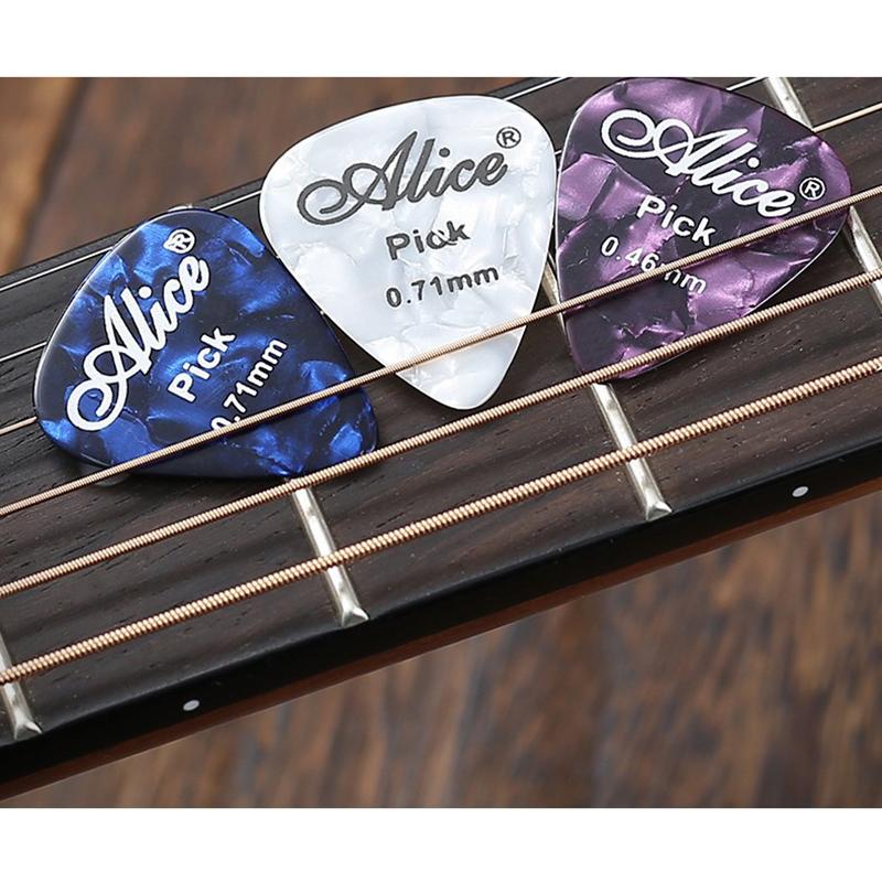 Alice Gitarrenplektren 6 Stück Celluloid Plektrum Dicke 0,46 0,71 0,81 0,96 1,20 1,50 mm Elektrische Akustikgitarre Zubehör Gitarre